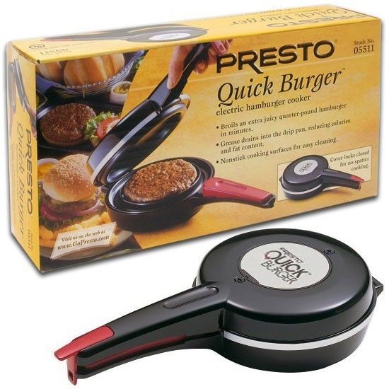   400 watt QUICK BURGER ELECTRIC NON STICK HAMBURGER COOKER GRIDDLE H2