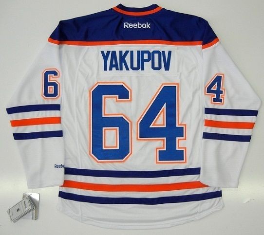 NAIL YAKUPOV EDMONTON OILERS REEBOK PREMIER AWAY JERSEY