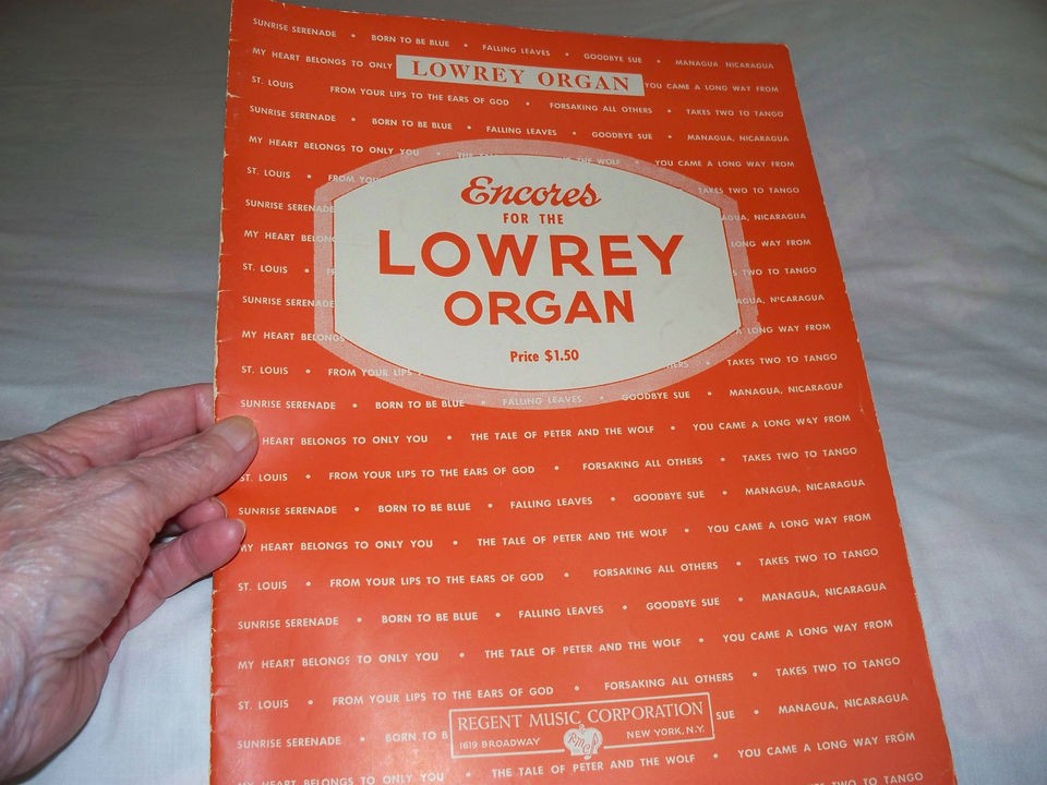 Vintage Encores for the Lowrey Organ~1959~Re​gent Music Corp.~11 