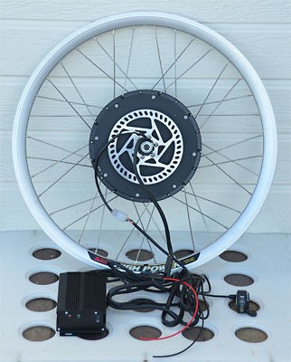 Electric Bike Conversion Kit   Front Hub Motor with 26 Rim and Speed 