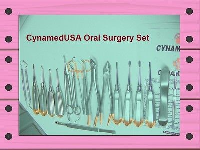 30 ORAL SURGERY DENTAL INSTRUMENTS KIT Cynamed Brand GERMAN 