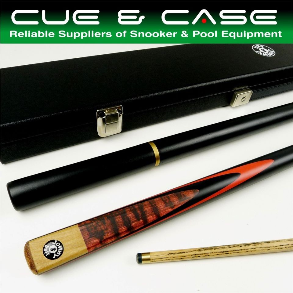 Jonny 8 Ball HEAVY SNAKEWOOD 5pc Snooker Pool Cue & Case 9.5mm Tip 