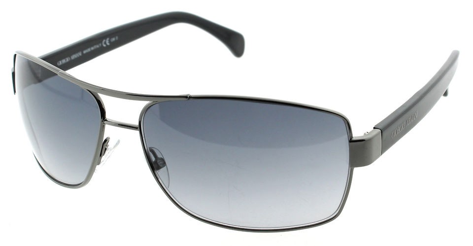 GIORGIO ARMANI GA 929 10FJJ BLACK/GUNMETAL AVIATOR SUNGLASSES