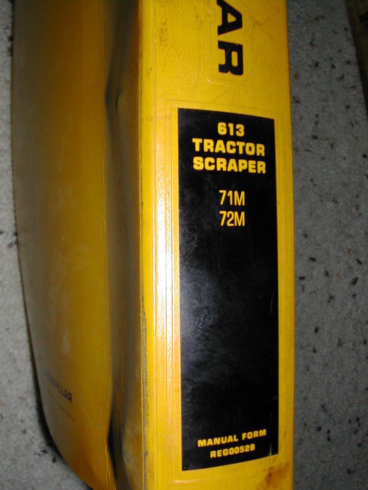   613 SERVICE SHOP REPAIR MANUAL SCRAPER TRACTOR 71M 72M 3208 ENG