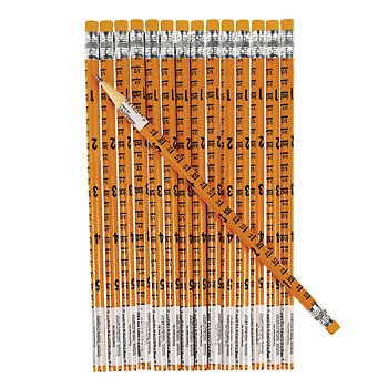 Lot of 144 Wooden Ruler Pencils # 2 Novelty Bulk School Office Supply 