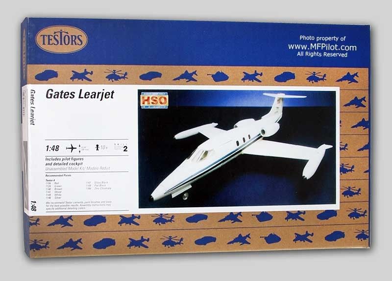 GATES LEARJET   1/48 Testors HSO Kit #7500   Nice NOS