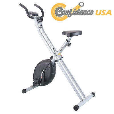   FITNESS NEW EXERCISE BIKE UPRIGHT STATIONARY FOLDING BICYCLE TRAINER