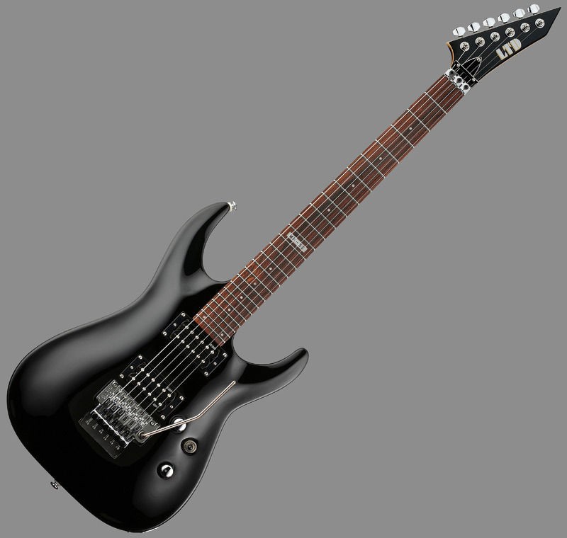 NEW ESP LTD MH 50 BLK BLACK BEAUTY STRAT ELECTRIC GUITAR w/ FLOYD ROSE