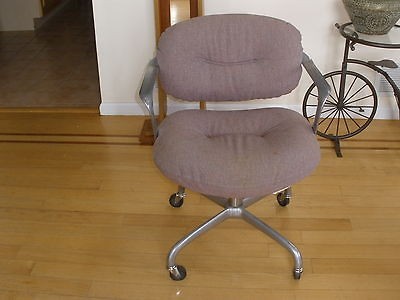 KNOLL MID CENTURY ALUMINUM OFFICE CHAIR