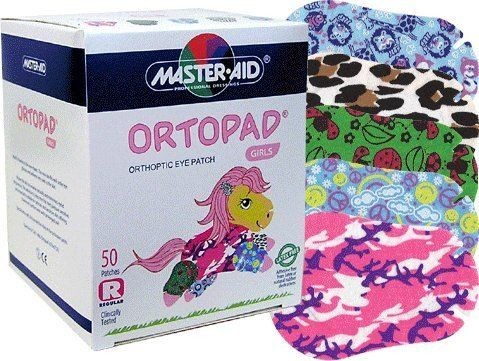 NEW Ortopad Girls Eye Patches   Regular Size (50 Per Box)