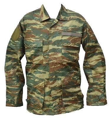 Greek Camo BDU Shirt   ALL SIZES   Greece Camouflage Lizard Pattern 