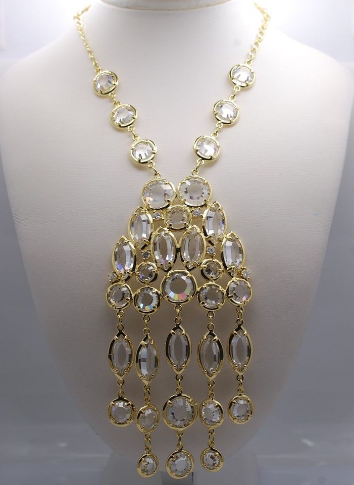 Rachel Zoe Multi Facet Simulated Diamond Necklace NEW