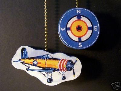 BOMBAY KIDS BIPLANE COMPASS CEILING FAN PULL PULLS