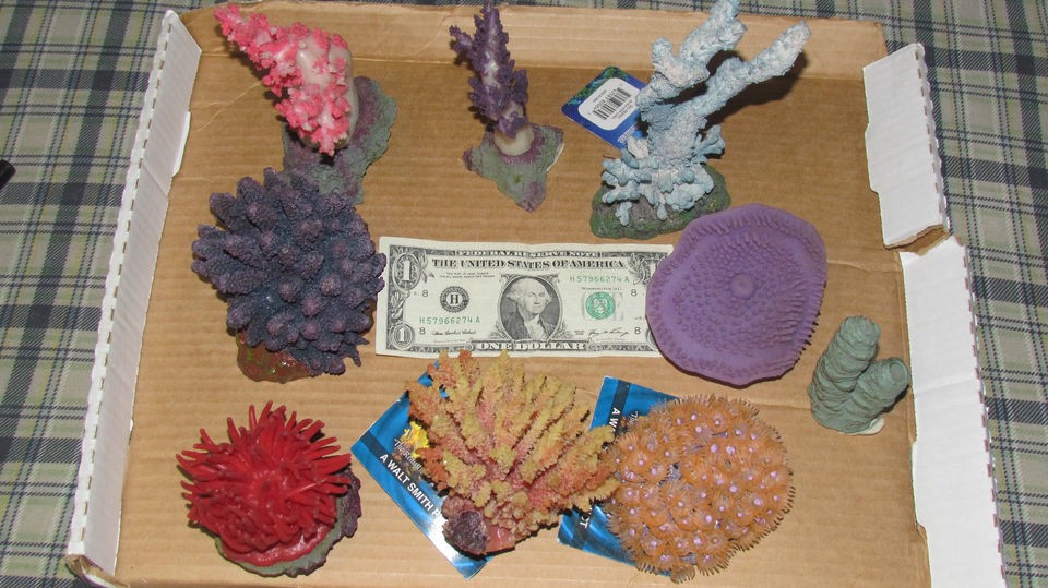 Salt water decorations, Fish decorations, Coral, anemones