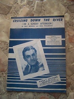   Music Cruising Down The River Hawaiian Electric & Plectrum Guitar VG