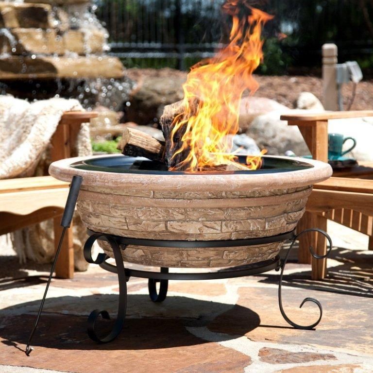 Magnesia Old Frontier Brick 30 Inch Fire Pit   Outdoor Patio Heater 