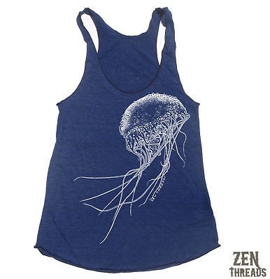 Womens JELLYFISH Tri Blend Tank american apparel S M L