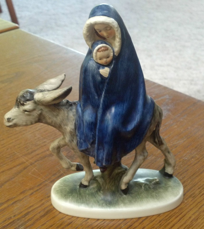   figurine Mother Mary & Baby Jesus Flight Into Egypt 1959 Rob 405/A