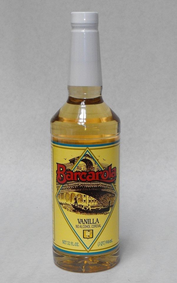 Vanilla Syrup 32oz. Barcarola Compatable with Coffee