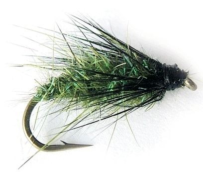 Arctic Spider Olive MATT10 Sz12 Fly Fishing Flies