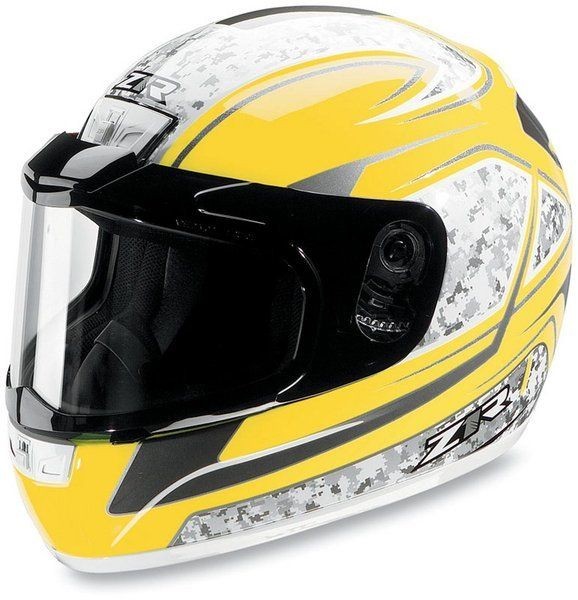 Z1R SNOWMOBILE FULL FACE PHANTOM SNOW TRON HELMET YELLOW SMALL S