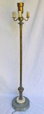   1930s Torchiere Candelabra Floor Lamp Art Deco Regency Marble Base