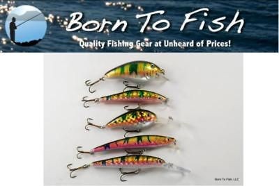 Lot of 5 Naturally Painted Fishing Lure Tackle for Pike