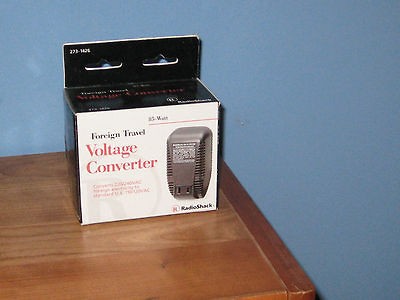 85 Watt Foreign Travel Voltage Converter   Radio Shack   NEW