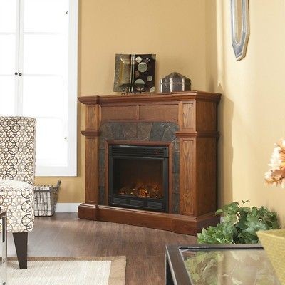 CF258E29 MISSION OAK CONVERTIBLE ELECTRIC FIREPLACE