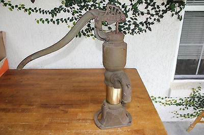   1912 MYERS CAST IRON AND BRASS PUMP WITH ORIGINAL PAINT AND MARKINGS