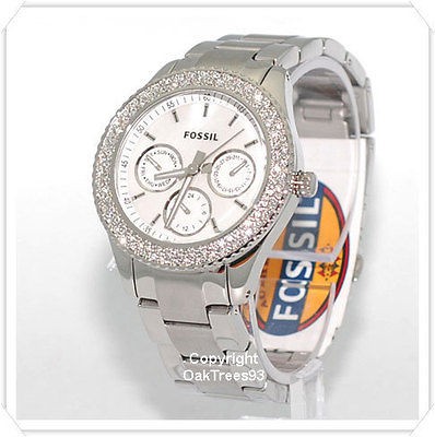 FOSSIL WOEMENS STELLA MOP DIAL STAINLESS STEEL WATCH ES2860