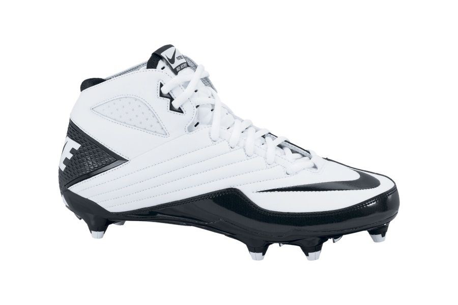 Nike Super Speed D 3/4 White/Black Football Cleat 396253 101