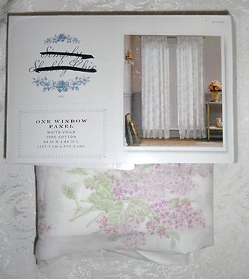   Shabby Chic Curtain Panel Lilac 54x84 Romantic Country Cottage