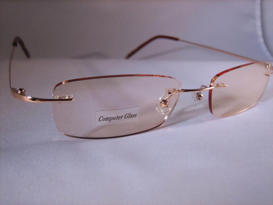 VERY LIGHTWEIGHT FRAMELESS COMPUTER READING GLASSES + FREE SHIP