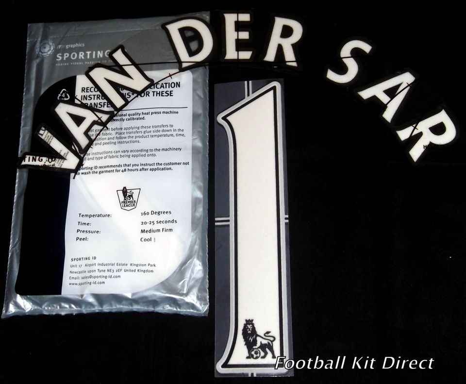  United Van Der Sar 1 Premier League Football Shirt Name Set Senscilia