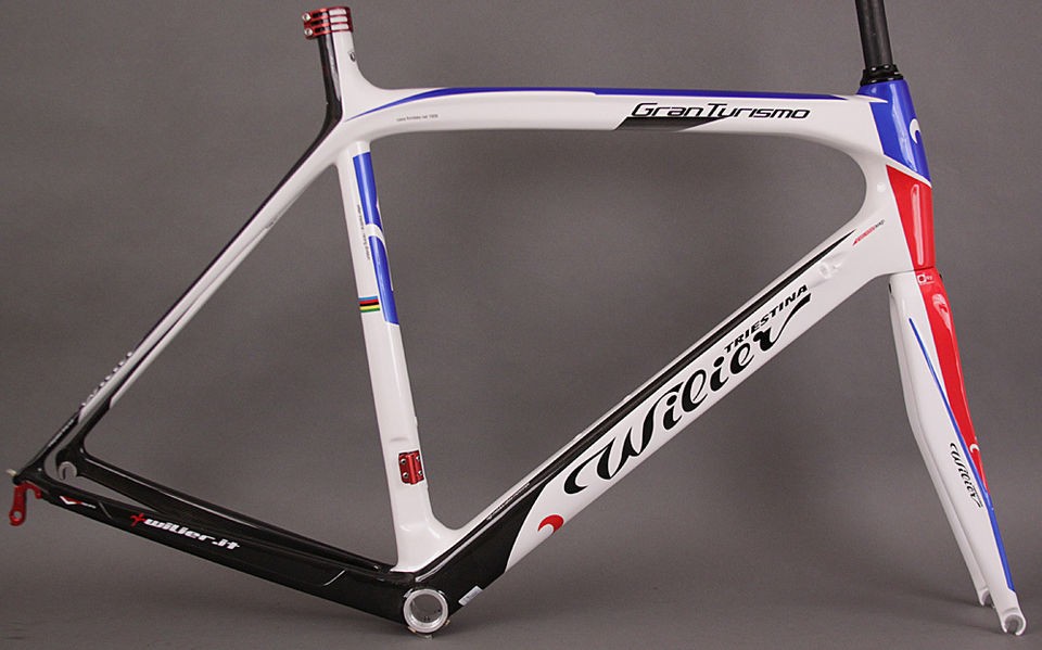 2011 Wilier Gran Turismo Frame and Fork Carbon Fiber Red Blue White 