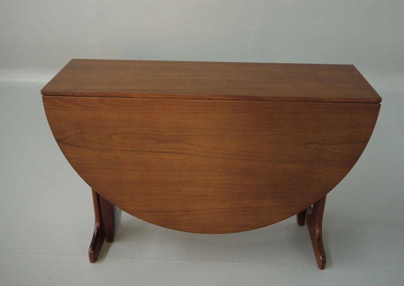 STUNNING DANISH MODERN TEAK SPACE SAVING DROP LEAF DINING TABLE