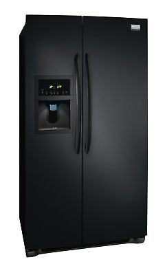 NEW Frigidaire Black 33 Wide 22.6 Cu Ft Side by Side Refrigerator 