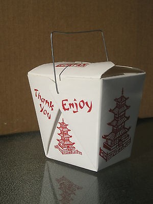 NEW 100 CHINESE TAKE OUT BOXES 16oz FOLD PAK CONTAINERS