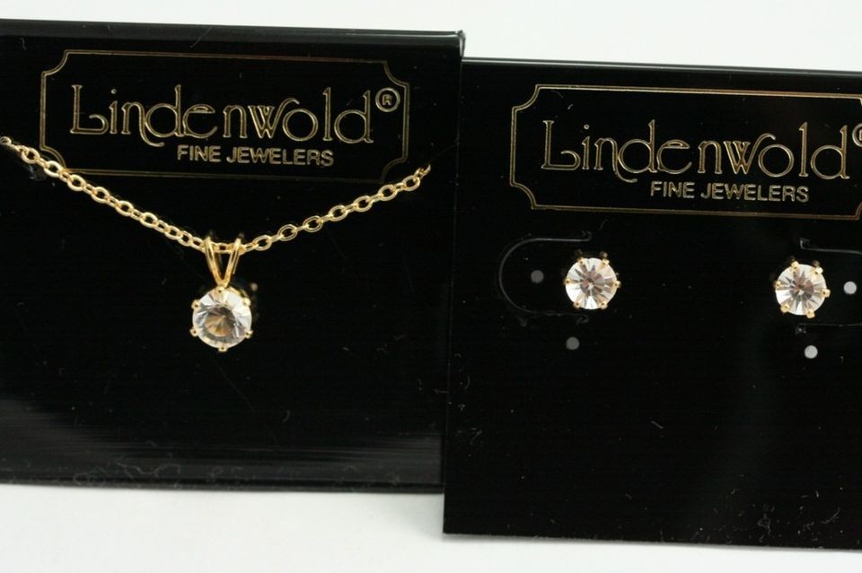 Lindenwold W Lind Jewelry CZ Necklace & Earrings Set