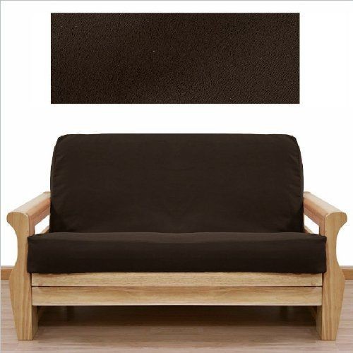 Soft Micro Suede Solid Mocha Brown Futon Cover Slipcover Queen Size