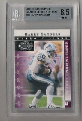 Barry Sanders 2000 Donruss Pref. Playoff/Superb​owl Profile Card