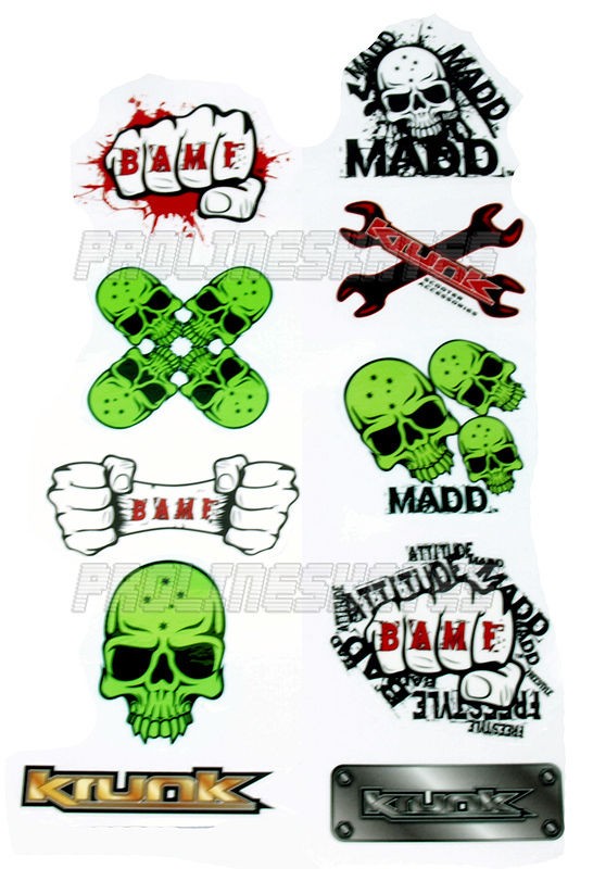 Madd Gear MGP Scooter Sticker Sheet Edition 1