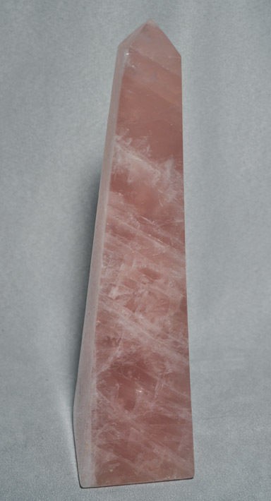 Beautiful Natural Clear Veiled Crystal Point Obelisk Stone