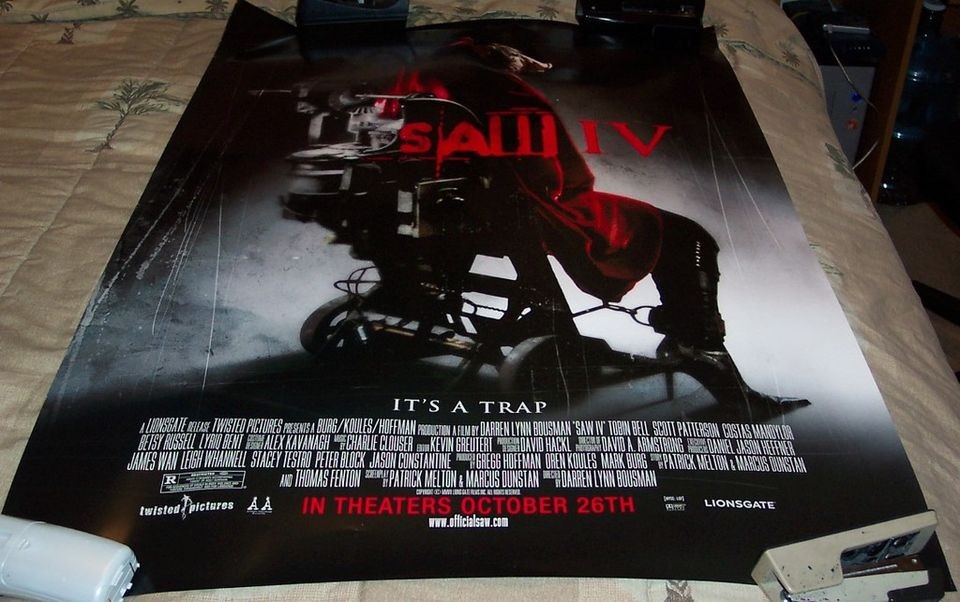 SAW IV Movie Poster double sided HORROR