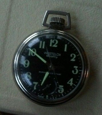   WESTCLOX Scotty glow in the dark pocket watch Made in the USA works