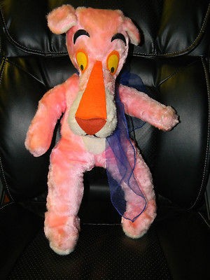   1964 PLUSH PINK PANTHER DOLL~LARGE PINK PANTHER~20 PLUSH DOLL