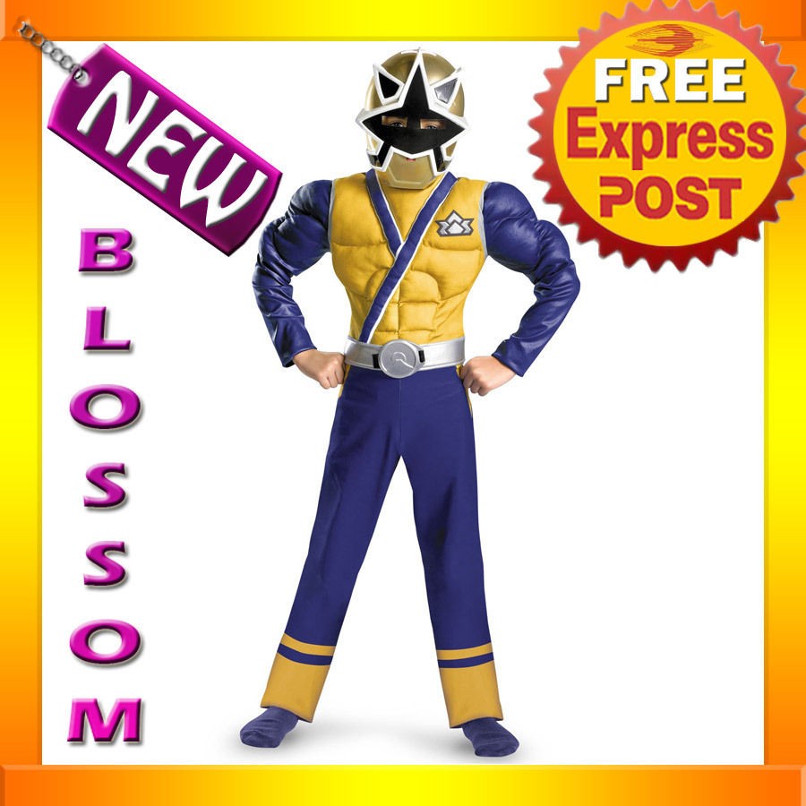   Power Rangers Samurai Gold Ranger Muscle Child Superheroes Costume