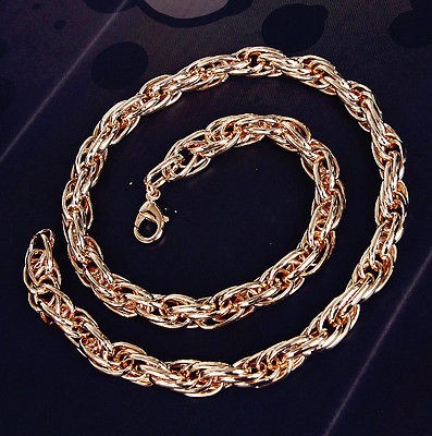 Unique 9k 9ct yellow gold filled Mens necklace 24.0 Chain Fabulous 