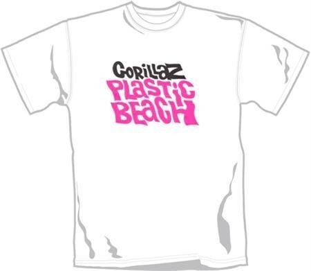 Gorillaz Plastic Beach Mens T Shirt   New & Official In Sealed Bag 